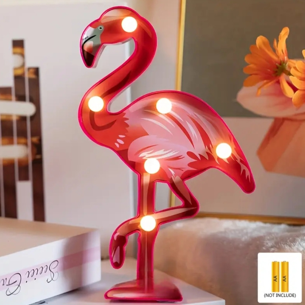 Flamingo Night Light 1pc Tropical Flamingo Night Light - Picture 4 of 5